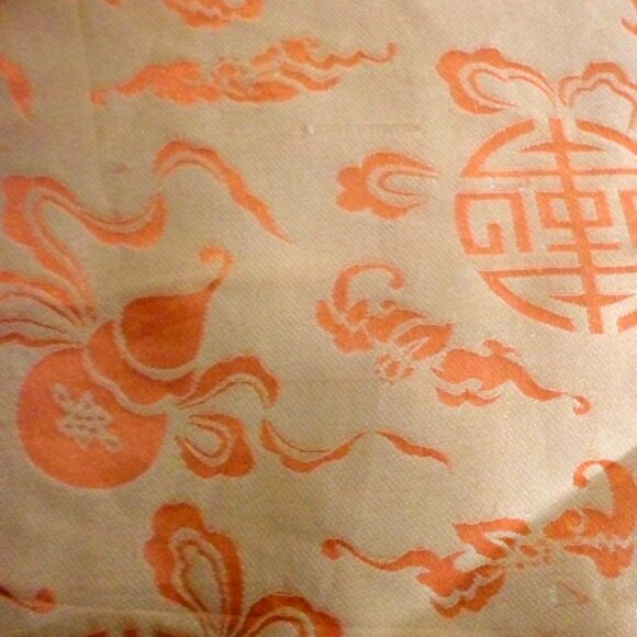 Pearl River Mandarin Tang 100% Flax Jacket Orange Cuff Sleeve Frog Clasp - Picture 6 of 7